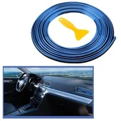 By Nevser® Mavi Araba OtoTrim Dekorasyon Şeridi Kauçuk Elastik Kolay Kurulum 5 metre Şerit Bant - 1