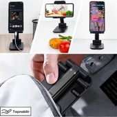 By Nevser® Siyah Aynalı Cep Telefonu Sabitleyici Stand Katlanabilir Ayarlanabilir Telefon Standı - 3