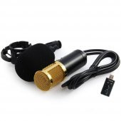 WellSound BM-800 Stand Profesyonel Masa Mikrofonu Usb Ses Kartı - 6