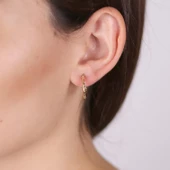 Kalem İşlemeli Halka Küpe - 1