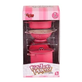 Atf-683g-6 Raflı Pembe Emaye Tencere Tava Seti 7 Parça -vardem thumbnail 1