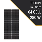 LEXRON 280W HALF CUT TOPCON MONOKRİSTAL GÜNEŞ PANELİ - 1