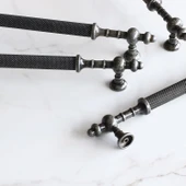 Mobilya Mutfak Çekmece Dolap Dolabı Kulpu Kulbu Kulpları Eskitme Antik Gümüş Metal 160 mm thumbnail 5