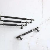 Mobilya Mutfak Çekmece Dolap Dolabı Kulpu Kulbu Kulpları Eskitme Antik Gümüş Metal 160 mm thumbnail 4