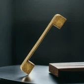 Mobilya Çekmece Mutfak Dolabı Dolap Kulpları Kulbu Kulpu Antik Sarı 96 mm -9.6 cm Metal Kulp thumbnail 5