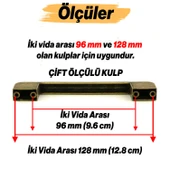 Mobilya Çekmece Mutfak Dolabı Dolap Kulpları Kulbu Kulpu Antik Sarı 96 mm -9.6 cm Metal Kulp thumbnail 2