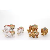 Taşlı 3'Lü Fil Figürü - 1