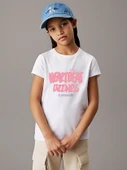 Çocuk HeartBeat Baskılı Pamuklu Tshirt - 3