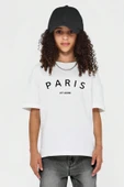 Çocuk Paris Baskılı Pamuklu Tshirt thumbnail 1