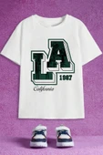 Çocuk California Baskılı Pamuklu Tshirt - 1