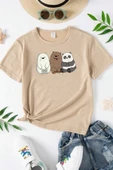 Çocuk Kafadar Ayılar Baskılı Pamuklu Tshirt thumbnail 7