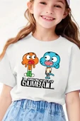 Çocuk Gumball Baskılı Pamuklu Tshirt - 1