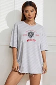 Unisex Majestic Baskılı Oversize T-shirt garalio - 1