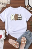 Çocuk Kafadar Ayılar Baskılı Pamuklu Tshirt thumbnail 3