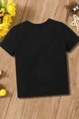 Çocuk Minnoş Kedi Baskılı Pamuklu Tshirt - 2