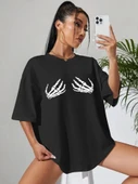 Baskılı T-shirt - Siyah - 3