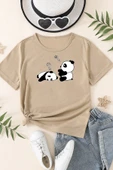 Çocuk Sleep Panda Baskılı Pamuklu Tshirt - 7