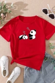 Çocuk Sleep Panda Baskılı Pamuklu Tshirt - 5
