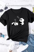Çocuk Sleep Panda Baskılı Pamuklu Tshirt - 1