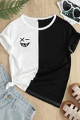 Çocuk Cartoon Face Pamuklu Tshirt - 4