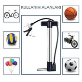 BUFFER® Katlanabilir Portatif Bisiklet Motorsiklet Top Şişirme Pompası - 6