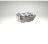 Özdilek Havlu Kutulu  Peceteli  6 lı Native  Krem- Antrasit - 1