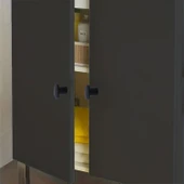 Avcı Siyah Metal Kulp Düğme Tek Vidalı Çekmece Kulbu Kulpları Mutfak Mobilya Dolabı Dolap Kulpu thumbnail 4