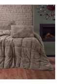 Cotton Box Çift Kişilik Peluş Yorgan Seti Bej - 1