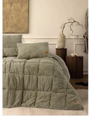 Cotton Box Çift Kişilik Peluş Yorgan Seti Taş - 1