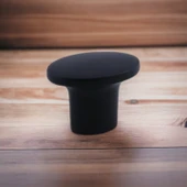 Avcı Siyah Metal Kulp Düğme Tek Vidalı Çekmece Kulbu Kulpları Mutfak Mobilya Dolabı Dolap Kulpu thumbnail 6