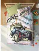 Cotton box Junior Tek Kişilik Lastikli Çarşaflı Nevresim Takımı Adventure Yeşil - 1