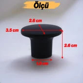 Avcı Siyah Metal Kulp Düğme Tek Vidalı Çekmece Kulbu Kulpları Mutfak Mobilya Dolabı Dolap Kulpu thumbnail 3