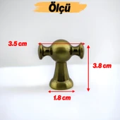 Manolya Antik Sarı Kulp Düğme Tek Vidalı Çekmece Kulbu Kulpları Mutfak Mobilya Dolabı Dolap Kulpu thumbnail 3