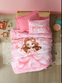 Cotton Box Junior Tek Kişilik Nevresim Takımı lastikli çarşaf Gimbiya Pembe - 1
