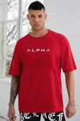 Unisex Alpha Baskılı T-shirt - 3