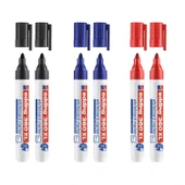 Edding 360 XL Doldurulabilir Beyaz Yazı Tahtası Kalemi 2 Siyah 2 Kırmızı 2 Mavi 6 Lı Set - 1