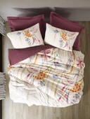 Cotton Box Rnf Modeline Tek Kişilik Nevresim Takımı Flos Bordo - 1