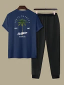 Unisex 2'li California Baskılı Eşofman Takımı - 1