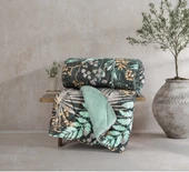 Cotton Box Velvet Çift Kişilik Yorgan Clorasa Mint 195*215 - 1