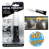 Metal Parlatıcı 40 Gram Krem Temizle Parlat Koruma Nikel Gümüş Alüminyum Bakır Prinç Cilalama 1 Adet - 1