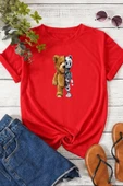 Unisex Boys Bear Baskılı T-shirt thumbnail 5
