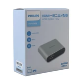 Philips SWV9101E 4K HDMI Splitter  1 Giriş - 2 Çıkış Ultra HD Görüntü Dağıtıcı - 3