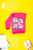 Kız Çocuk Giyim - Pamuklu, Rahat ve Şık Çiçek Baskılı Sweatshirt - 5