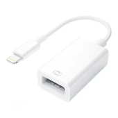 iPad iPhone Lightning Uyumlu USB Girişli OTG Çevirici Adaptör (Flash Bellek-Mouse-Klavye Bağlamak İçin) - 1