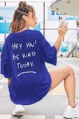 Unisex Hey you Baskılı T-shirt - 1