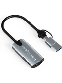 Daytona HU04A Type-C / USB A To 4K 60Hz 1080P HDMI Video Capture Yakalama Hub Adaptör thumbnail 4