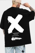 Unisex Sometimes X Baskılı T-shirt thumbnail 5