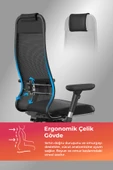 Ergolife Synchrosit 10 Ergonomik Ofis Sandalyesi | Bel Destekli, Fileli Sırt Destekli, Çalışma Sandalyesi -1F6.7.1.544 - 2