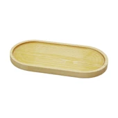 OVAL   AÇIK RENK=SADE  AHŞAP YAĞDANLIK ALTLIK  25X12.5CM (4172) - 1