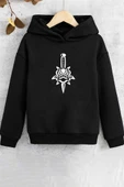 Çocuk Skullcracked Baskılı Sweatshirt - 1
